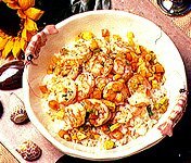 Shrimp Banana Guava Salsa with Coconut Rice